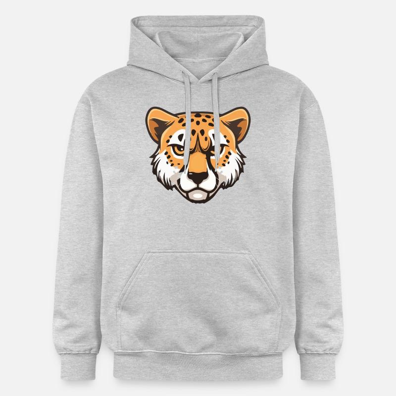Guépard - Sweat à capuche Softstyle® Gildan Unisexe - gris clair chiné