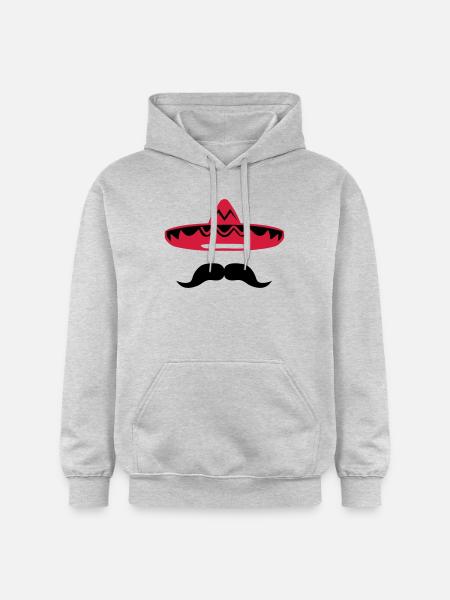 Mexican mustache hat 200 - Gildan Unisex Softstyle® Midweight Hoodie - light heather grey