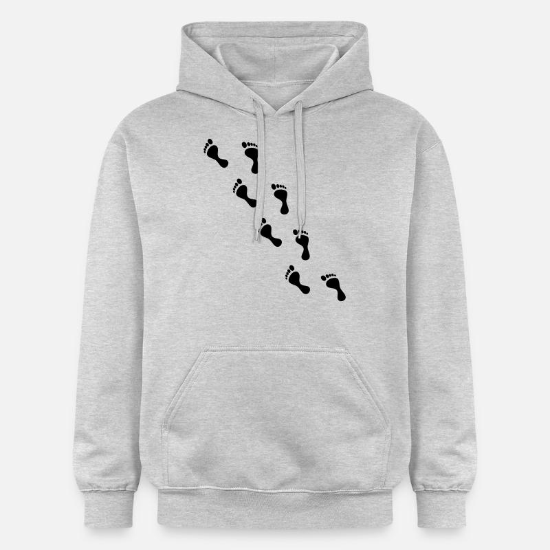empreinte de pied - Sweat à capuche Softstyle® Gildan Unisexe - gris clair chiné
