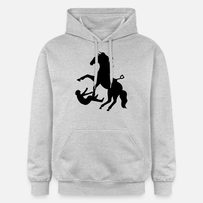 cheval - Sweat à capuche Softstyle® Gildan Unisexe - gris clair chiné