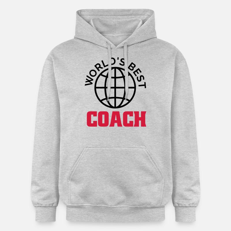 worlds best coach - Sweat à capuche Softstyle® Gildan Unisexe - gris clair chiné