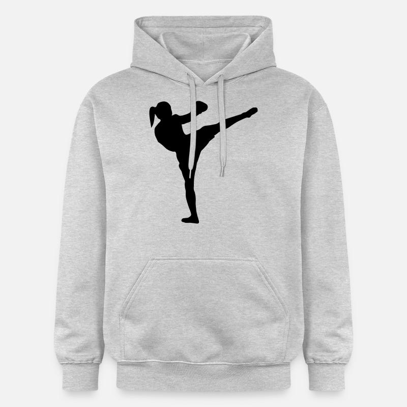 Thaïboxérine - Sweat à capuche Softstyle® Gildan Unisexe - gris clair chiné