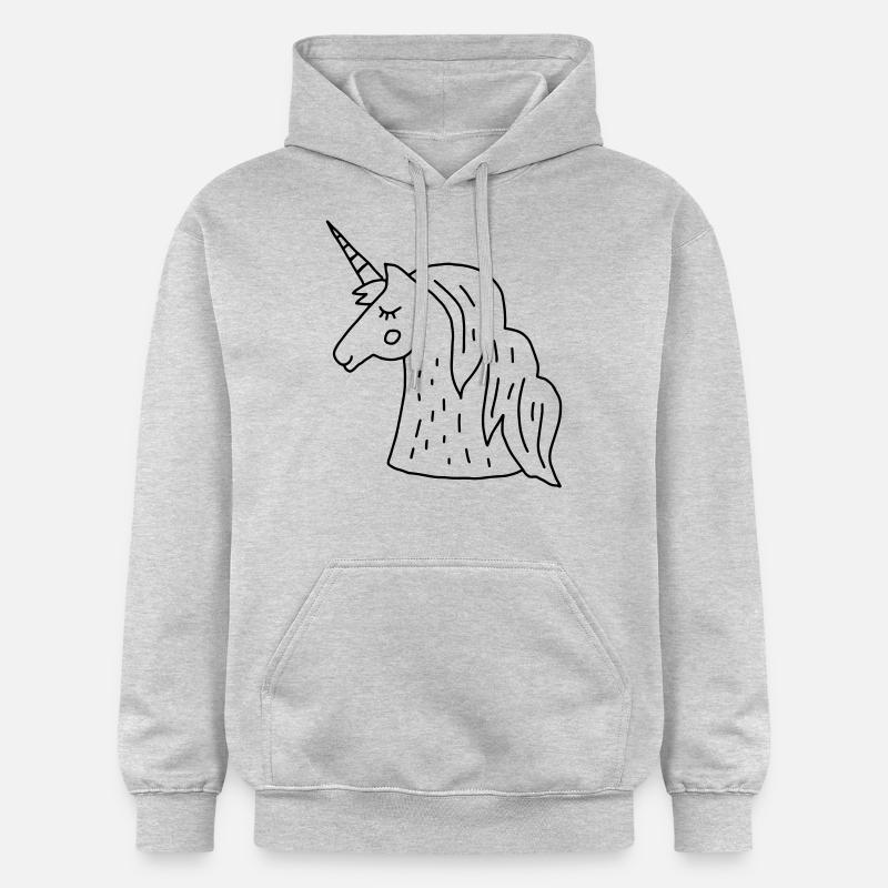 licorne - Sweat à capuche Softstyle® Gildan Unisexe - gris clair chiné