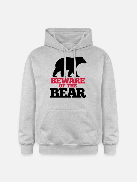Bär Wild T-Shirt - Gildan Unisex Softstyle® Midweight Hoodie - Hellgrau meliert