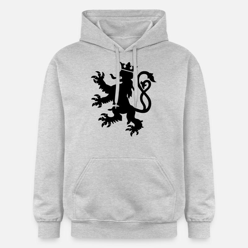 lion du luxembourg symbole drapeau - Sweat à capuche Softstyle® Gildan Unisexe - gris clair chiné