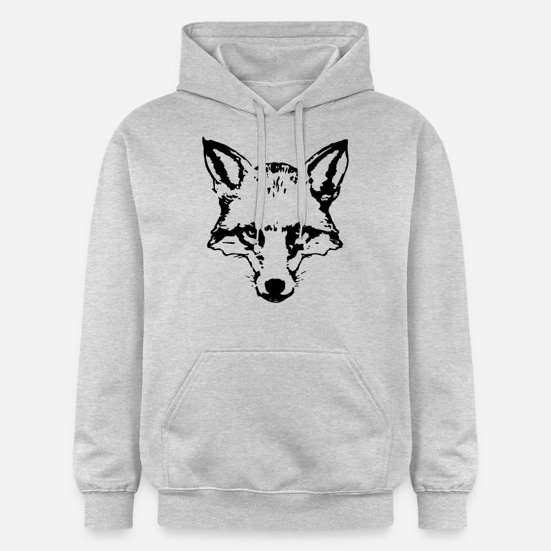 fox_head - Sweat à capuche Softstyle® Gildan Unisexe - gris clair chiné