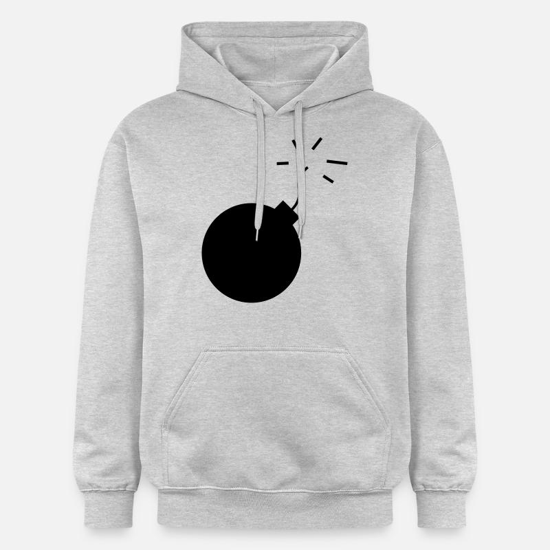 bombe - Gildan Unisex Softstyle® Midweight Hoodie - Hellgrau meliert