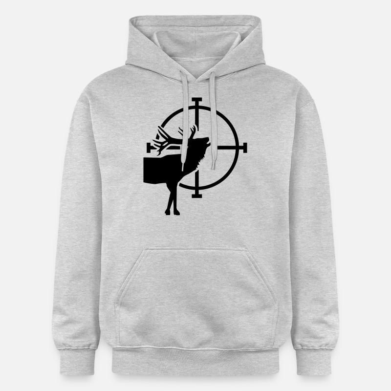 Cerf - Sweat à capuche Softstyle® Gildan Unisexe - gris clair chiné