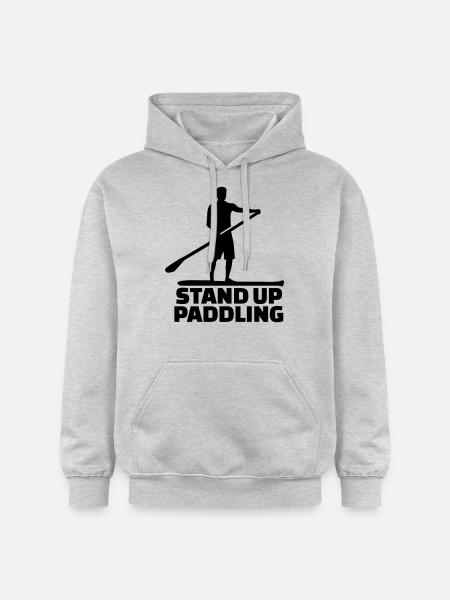Stand up paddling - Gildan Unisex Softstyle® Midweight Hoodie - Hellgrau meliert