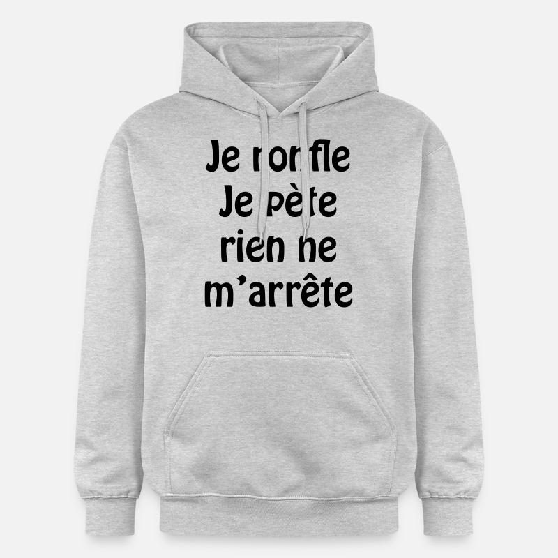 Je ronfle... - Sweat à capuche Softstyle® Gildan Unisexe - gris clair chiné