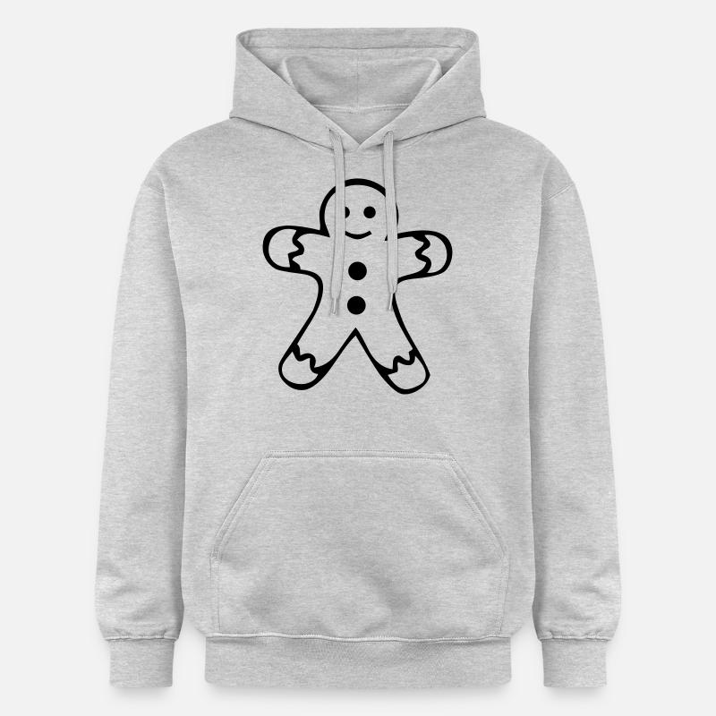 lebkuchenmann_01 - Sweat à capuche Softstyle® Gildan Unisexe - gris clair chiné