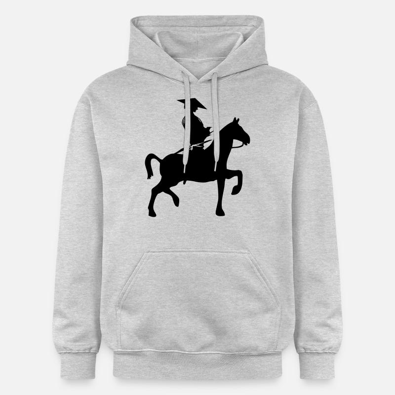 Cavalier samouraï - Sweat à capuche Softstyle® Gildan Unisexe - gris clair chiné