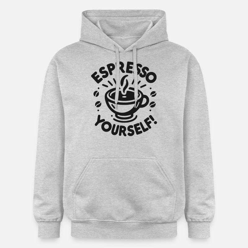 Espresso vous-même ! - Sweat à capuche Softstyle® Gildan Unisexe - gris clair chiné
