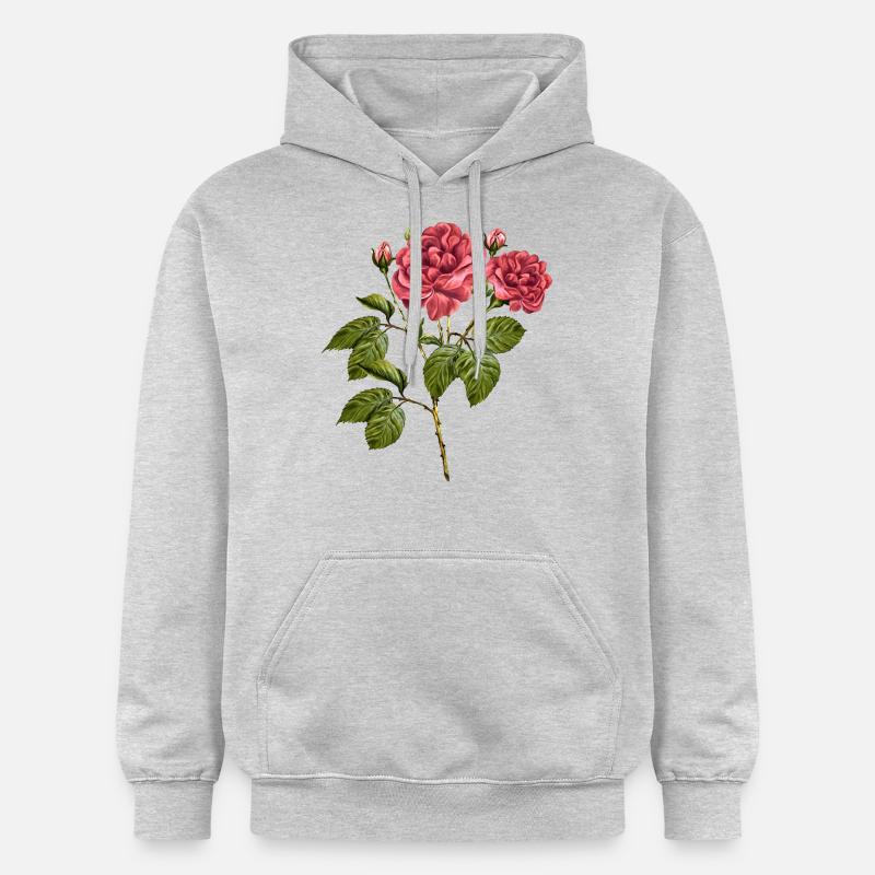 Fleur - Sweat à capuche Softstyle® Gildan Unisexe - gris clair chiné