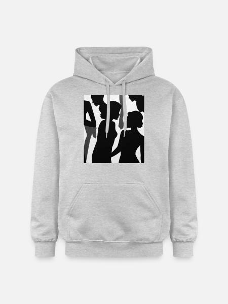Character shadows - Gildan Unisex Softstyle® Midweight Hoodie - light heather grey