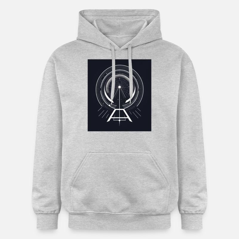 Graphiques géométriques abstraitsGraphique abstrait - Sweat à capuche Softstyle® Gildan Unisexe - gris clair chiné