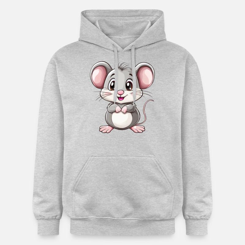 Mignon bébé souris - Sweat à capuche Softstyle® Gildan Unisexe - gris clair chiné