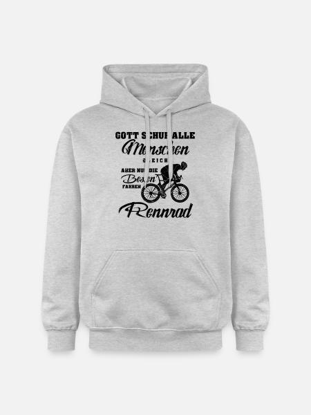 Rennrad - Gildan Unisex Softstyle® Midweight Hoodie - Hellgrau meliert