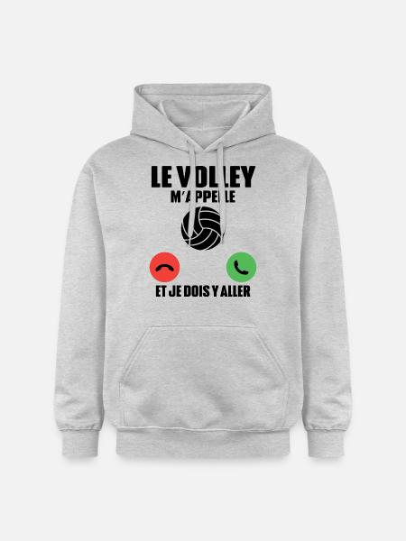 Le Volley m'appelle - Sweat à capuche Softstyle® Gildan Unisexe - gris clair chiné