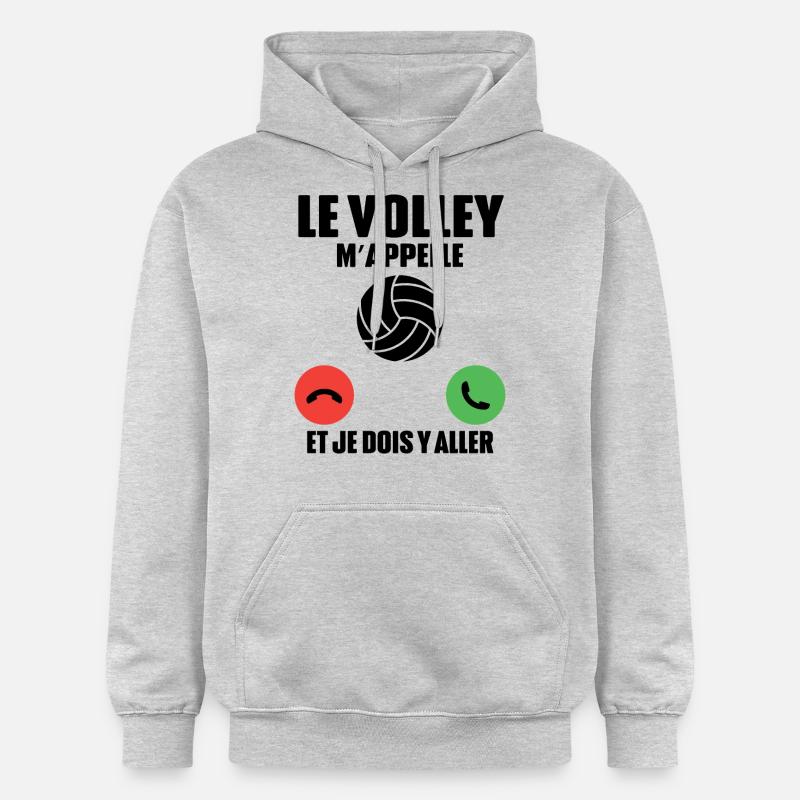 Le Volley m'appelle - Sweat à capuche Softstyle® Gildan Unisexe - gris clair chiné