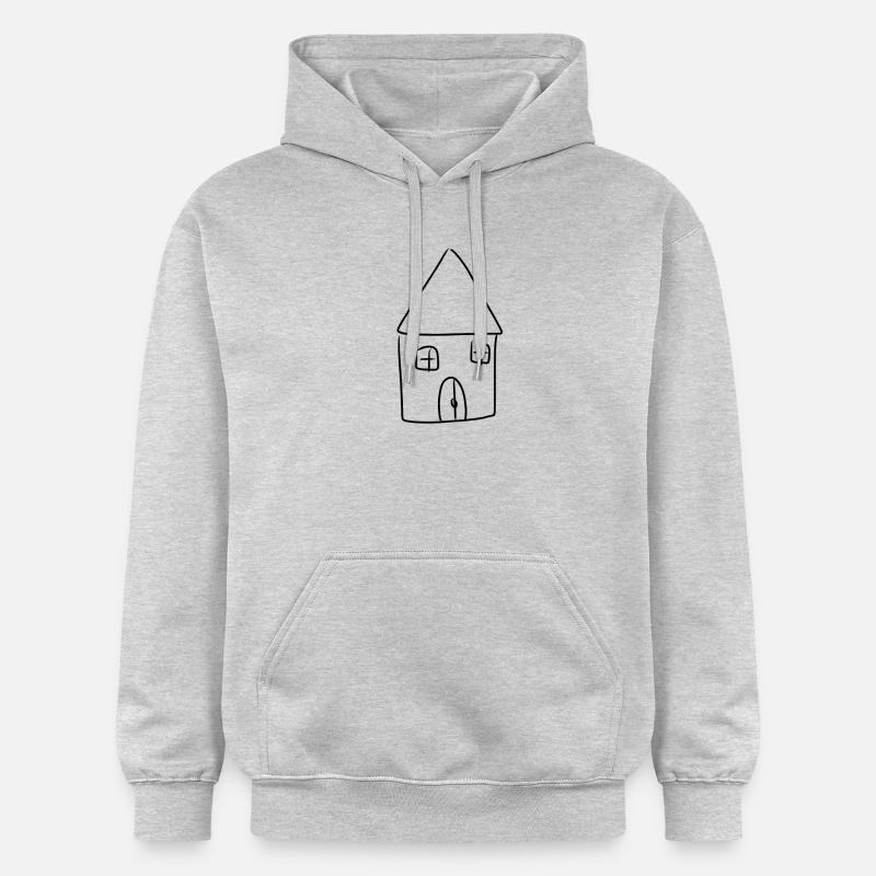 Symbole de la maison Vivre - Sweat à capuche Softstyle® Gildan Unisexe - gris clair chiné