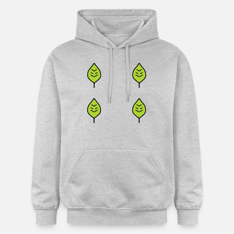 motif nature vert à quatre feuilles - Sweat à capuche Softstyle® Gildan Unisexe - gris clair chiné