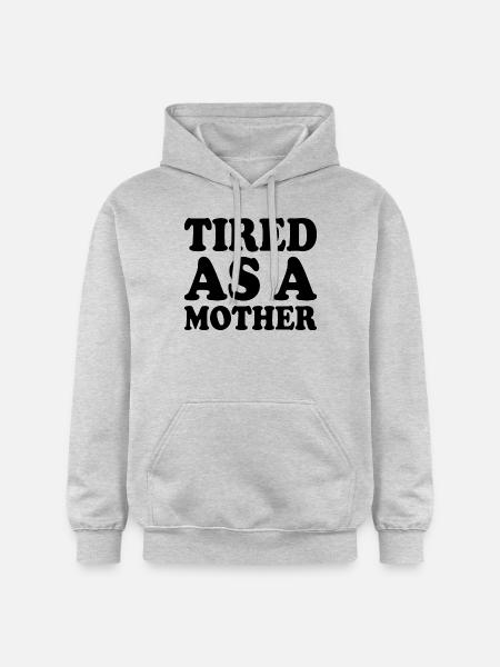 Tired as a mother - Gildan Unisex Softstyle® Midweight Hoodie - light heather grey