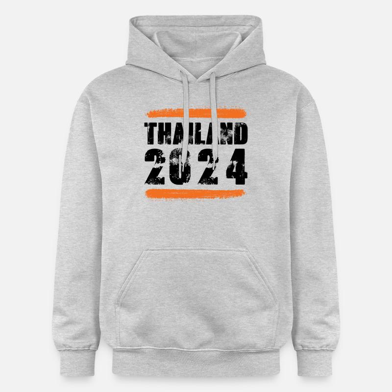 Équipe Thaïlande 2024 - Sweat à capuche Softstyle® Gildan Unisexe - gris clair chiné
