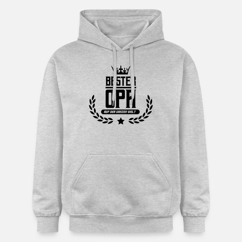 Meilleur grand-père du monde - Sweat à capuche Softstyle® Gildan Unisexe - gris clair chiné