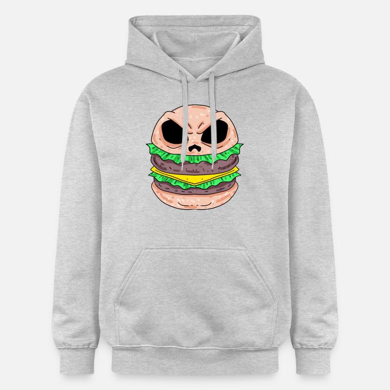 Totenkopf Burger Skull Burger - Sweat à capuche Softstyle® Gildan Unisexe - gris clair chiné