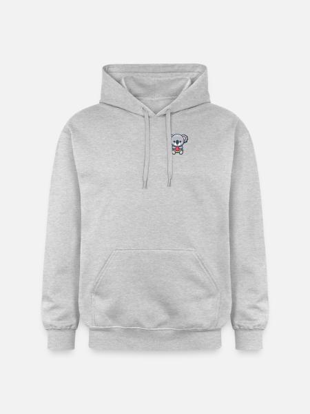 Koala Eats Watermelon Pocket - Gildan Unisex Softstyle® Midweight Hoodie - light heather grey