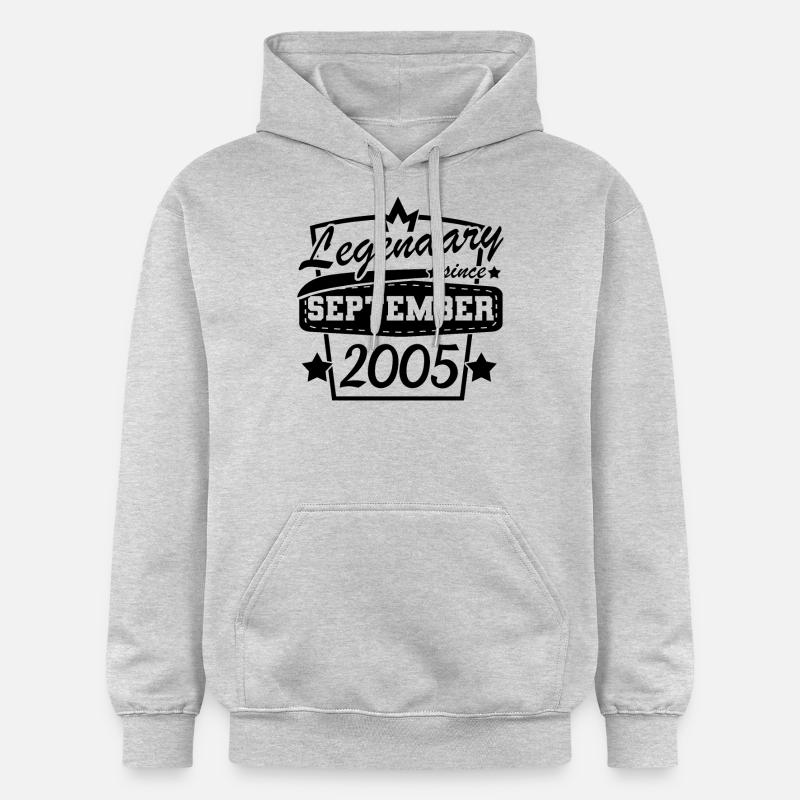 Légendaire depuis septembre 2005 Rétro - Sweat à capuche Softstyle® Gildan Unisexe - gris clair chiné