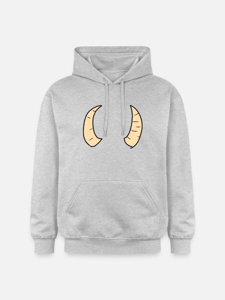 horn hörner symbol gelb - Gildan Unisex Softstyle® Midweight Hoodie - Hellgrau meliert