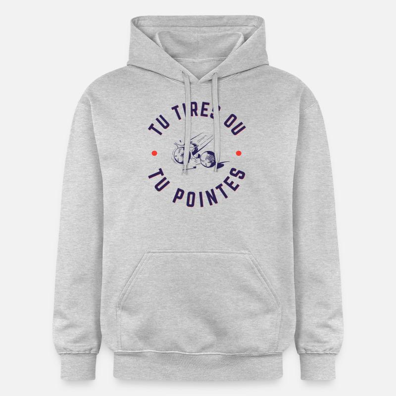 Tu tires ou tu pointes - Sweat à capuche Softstyle® Gildan Unisexe - gris clair chiné