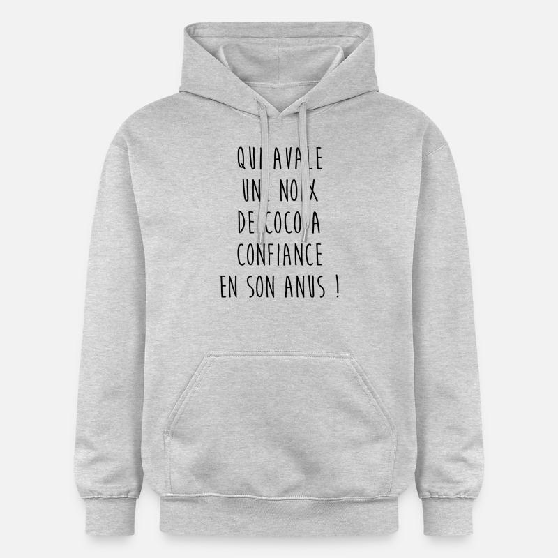 ...une noix de coco - Sweat à capuche Softstyle® Gildan Unisexe - gris clair chiné