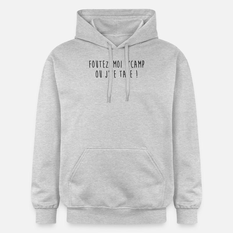 Foutez moi le camp - Sweat à capuche Softstyle® Gildan Unisexe - gris clair chiné