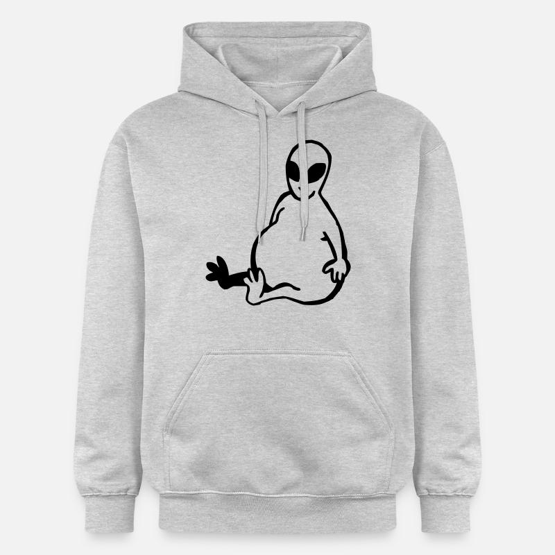 Dicker Alien - Sweat à capuche Softstyle® Gildan Unisexe - gris clair chiné