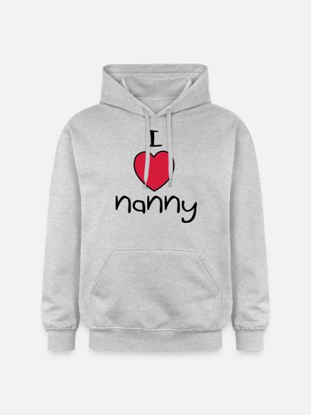 I Love Nanny - Gildan Unisex Softstyle® Midweight Hoodie - light heather grey
