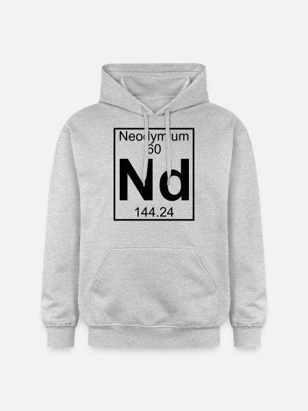 Neodymium (Nd) (element 60) - Gildan Unisex Softstyle® Midweight Hoodie - light heather grey