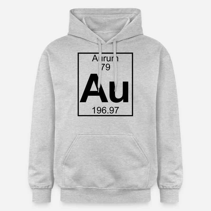 Element 079 - Au (aurum) - Full - Sweat à capuche Softstyle® Gildan Unisexe - gris clair chiné
