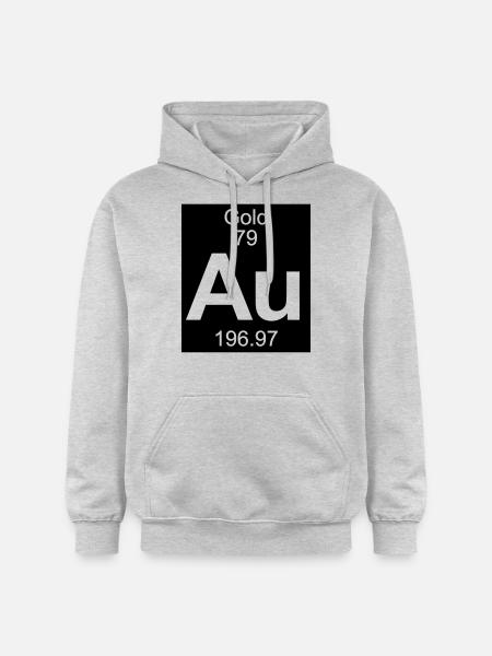 Gold (Au) (element 79) - Gildan Unisex Softstyle® Midweight Hoodie - light heather grey