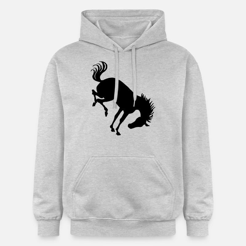 Cheval ruant - Sweat à capuche Softstyle® Gildan Unisexe - gris clair chiné