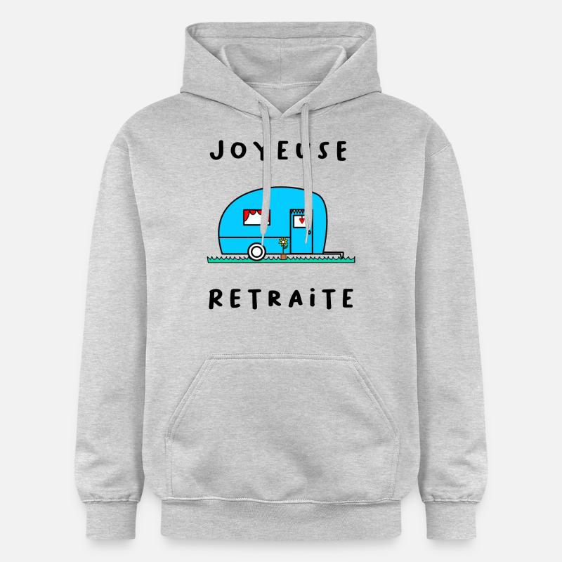 RETRAITE. RETRAITE. RETRAITEE. RETRAITE - Sweat à capuche Softstyle® Gildan Unisexe - gris clair chiné