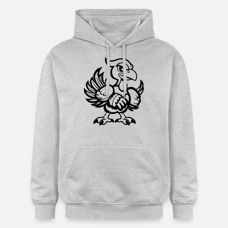 Bande dessinée sur la dinde - Sweat à capuche Softstyle® Gildan Unisexe - gris clair chiné