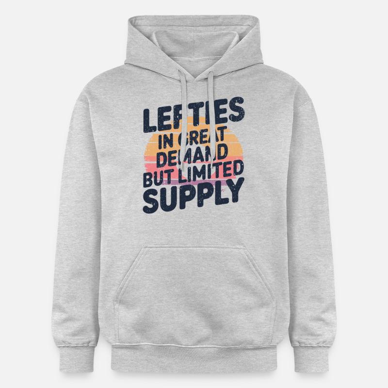 Gauchers avec du style recherchés - Sweat à capuche Softstyle® Gildan Unisexe - gris clair chiné