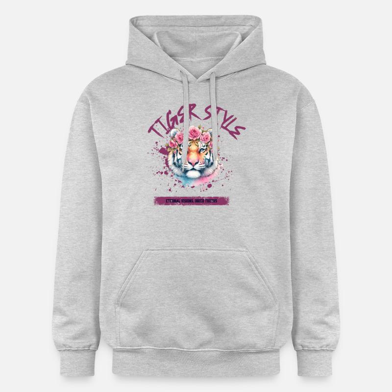 Tiger style - Gildan Unisex Softstyle® Midweight Hoodie - light heather grey