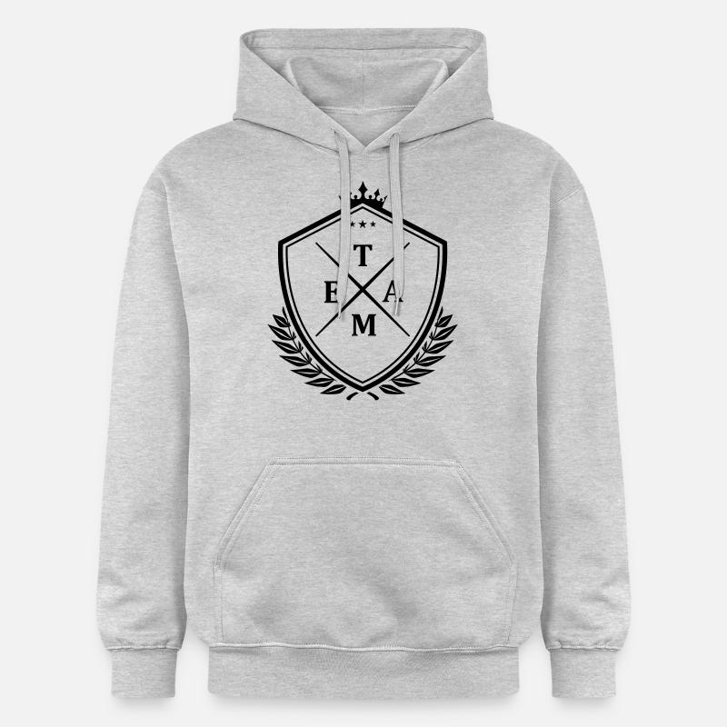 Écusson de l’équipe - Sweat à capuche Softstyle® Gildan Unisexe - gris clair chiné