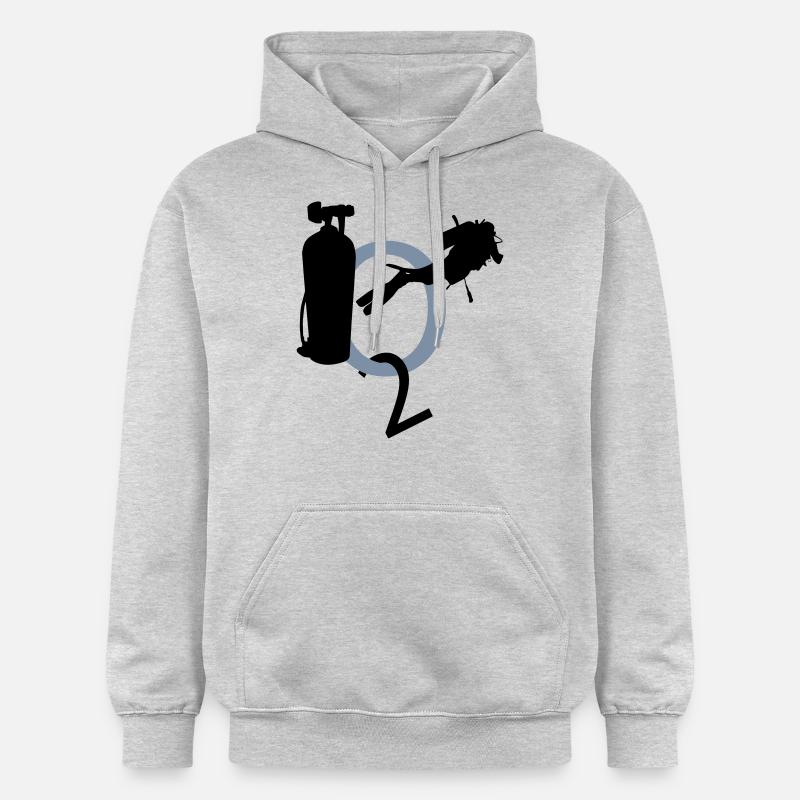 PLONGÉE V - Sweat à capuche Softstyle® Gildan Unisexe - gris clair chiné
