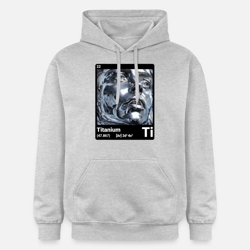 AI am Titanium (bk) - Sweat à capuche Softstyle® Gildan Unisexe - gris clair chiné