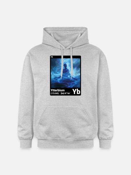 AI am Ytterbium (bk) - Gildan Unisex Softstyle® Midweight Hoodie - light heather grey